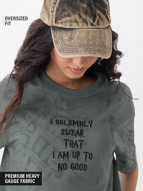 Harry Potter Mischief Managed Women Oversized T-Shirts