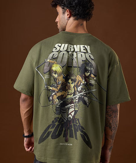 Attack On Titan Survey Corps Oversized T-Shirts