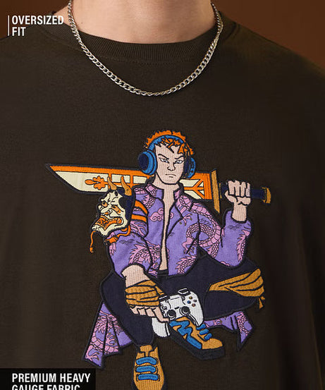 Ukiyo E-Gamer Oversized T-Shirts