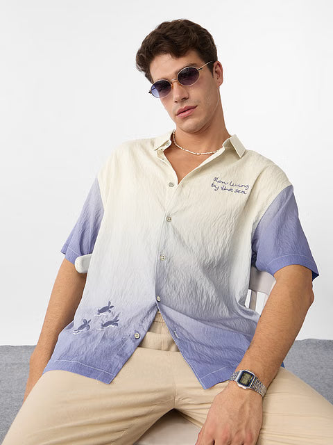 Living By The Sea Oversized Shirts