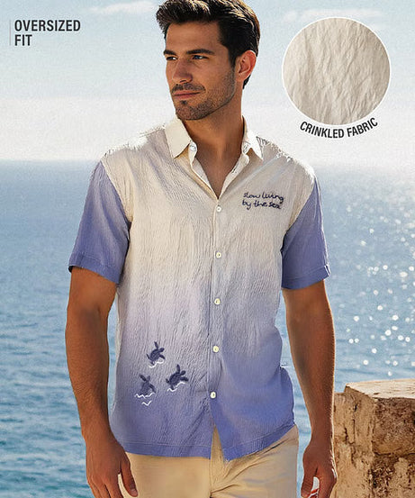 Living By The Sea Oversized Shirts