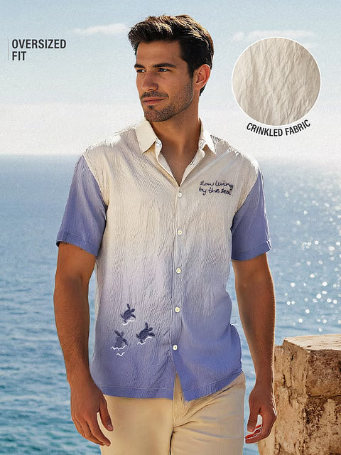 Living By The Sea Oversized Shirts