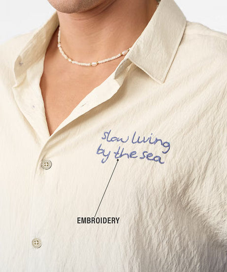 Living By The Sea Oversized Shirts