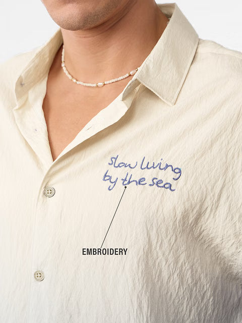 Living By The Sea Oversized Shirts