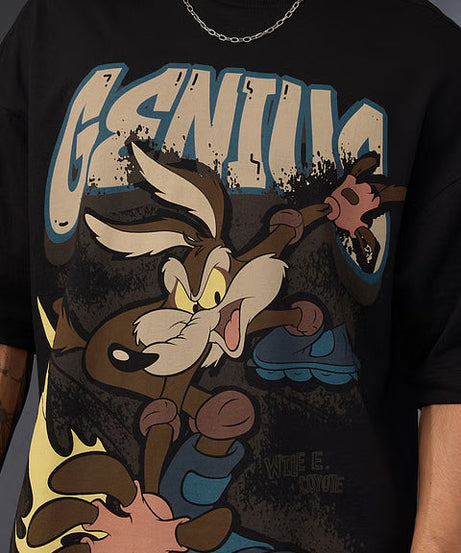 Looney Tunes Skating Coyote Super Oversized T-Shirts