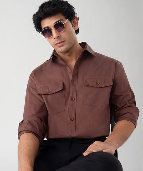 Utility Merlot Men Shirts