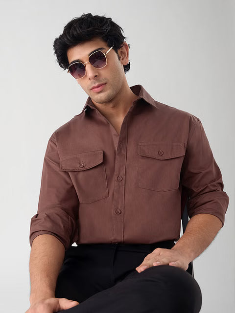 Utility Merlot Men Shirts