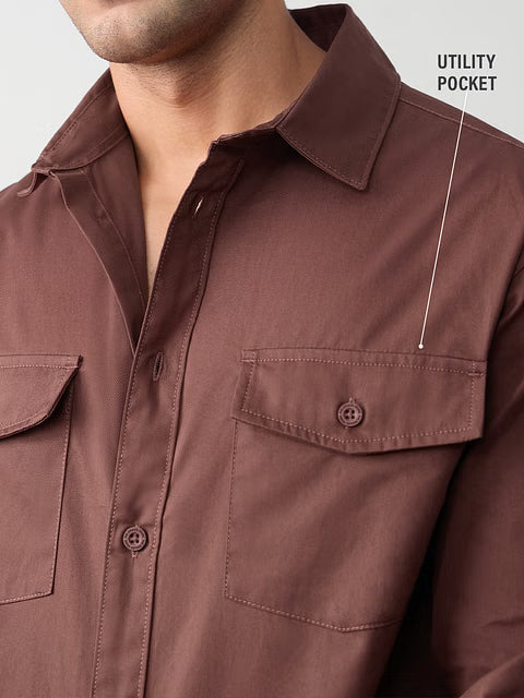 Utility Merlot Men Shirts