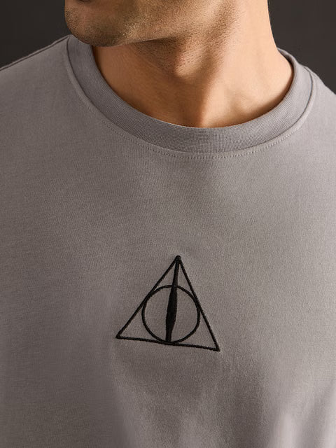 Harry Potter Hallows Men Relaxed Fit T-Shirts