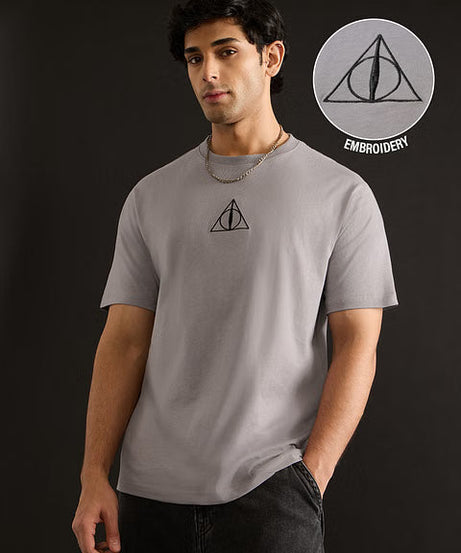 Harry Potter Hallows Men Relaxed Fit T-Shirts