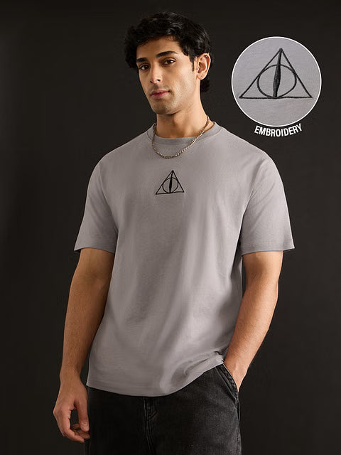 Harry Potter Hallows Men Relaxed Fit T-Shirts