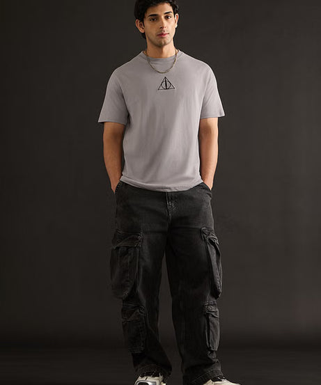 Harry Potter Hallows Men Relaxed Fit T-Shirts