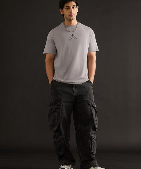Harry Potter Hallows Men Relaxed Fit T-Shirts