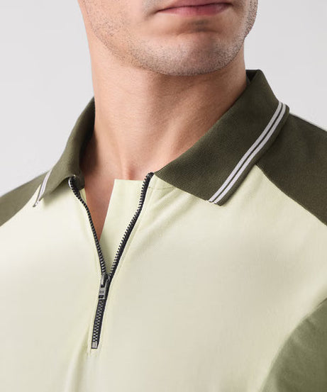 Colourblock Polo Matcha Polos