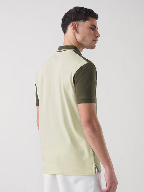 Colourblock Polo Matcha Polos