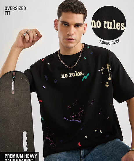 Open Knit No Rules Oversized T-Shirts