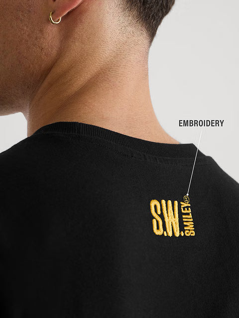 S.W.SMILEY Winkle Oversized T-Shirts