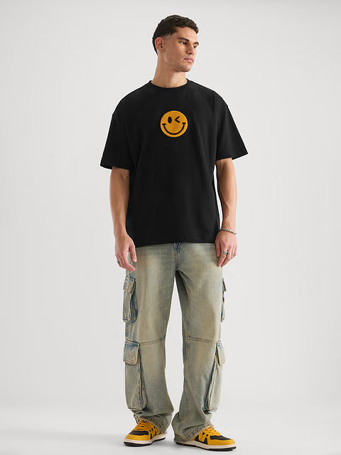 S.W.SMILEY Winkle Oversized T-Shirts