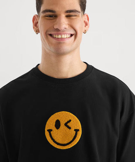 S.W.SMILEY Winkle Oversized T-Shirts