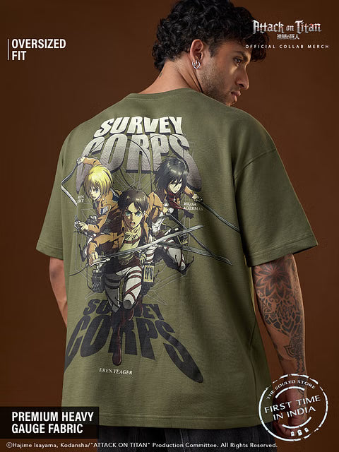 Attack On Titan Survey Corps Oversized T-Shirts