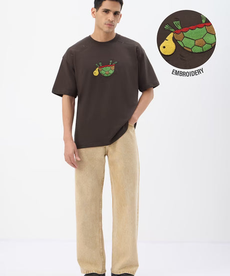 Pets On Prints Turtle Oversized T-Shirts