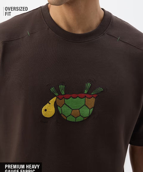 Pets On Prints Turtle Oversized T-Shirts