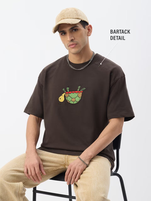 Pets On Prints Turtle Oversized T-Shirts