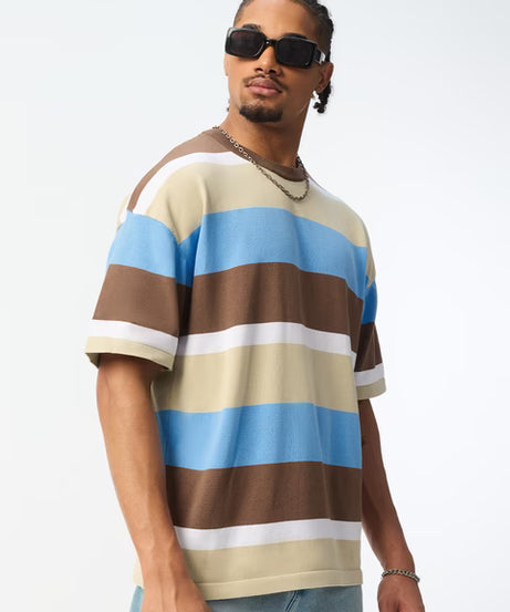 Flatknit Stripe T-Shirt Nautica Oversized T-Shirts