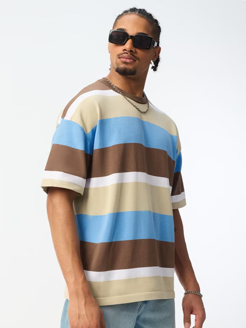 Flatknit Stripe T-Shirt Nautica Oversized T-Shirts