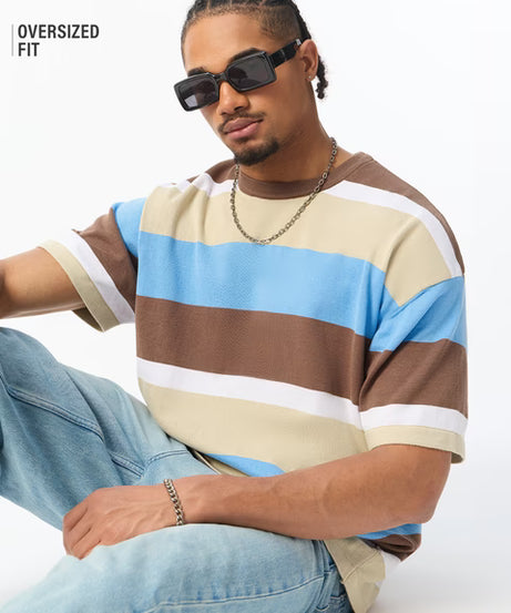 Flatknit Stripe T-Shirt Nautica Oversized T-Shirts