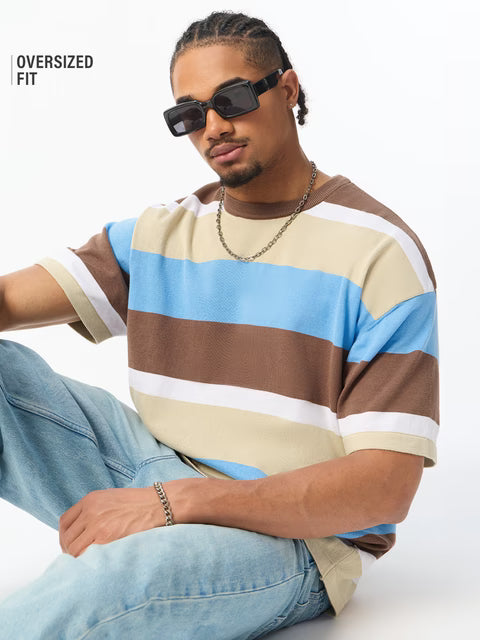 Flatknit Stripe T-Shirt Nautica Oversized T-Shirts