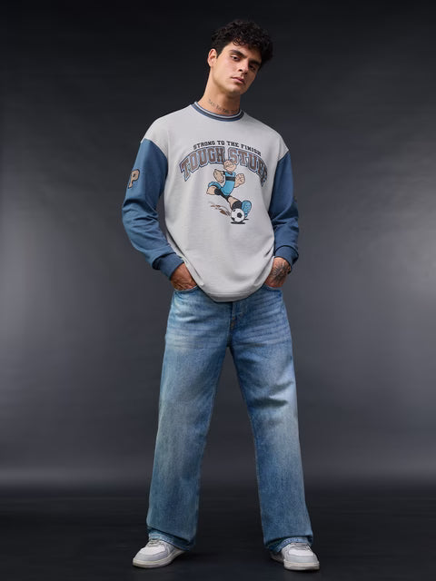 Popeye Strong To The Finish Oversized Full Sleeve T-Shirts