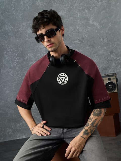 Iron Man Glow Logo Super Oversized T-Shirts