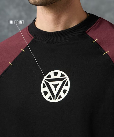 Iron Man Glow Logo Super Oversized T-Shirts