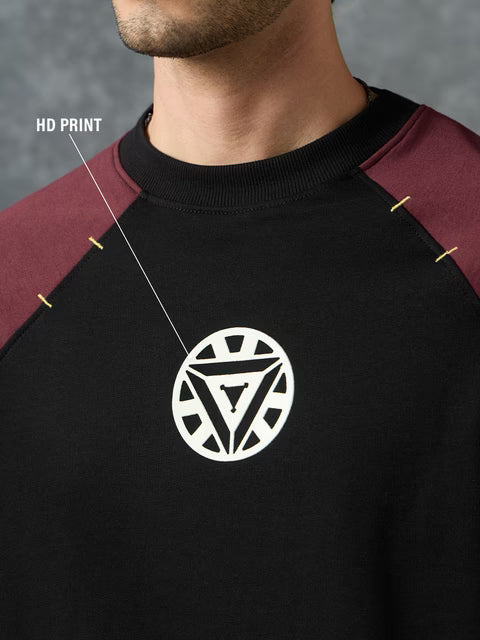 Iron Man Glow Logo Super Oversized T-Shirts