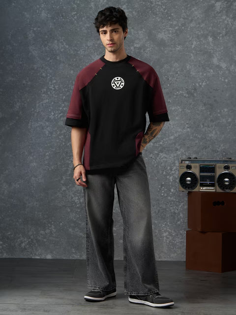 Iron Man Glow Logo Super Oversized T-Shirts