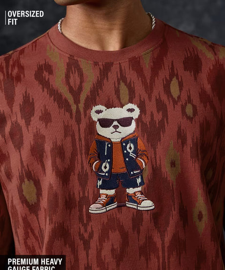 Indian Arts Sassy Teddy Oversized T-Shirts