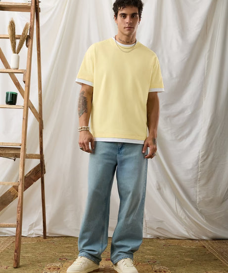 Ringer Tshirt Flan Oversized T-Shirts