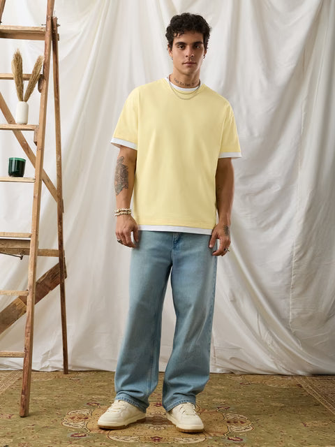 Ringer Tshirt Flan Oversized T-Shirts