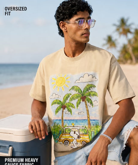Peanuts Crayon Van Oversized T-Shirts