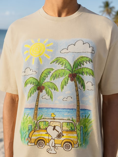 Peanuts Crayon Van Oversized T-Shirts