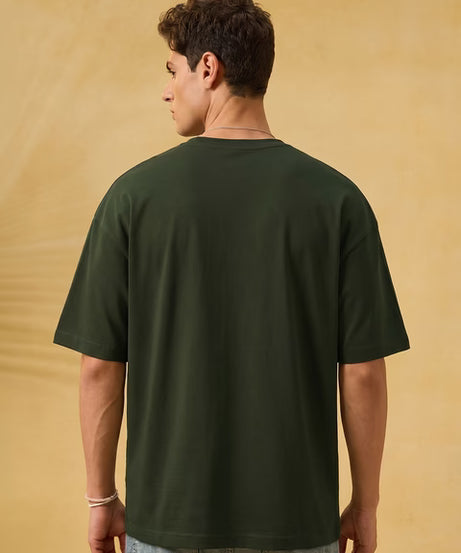 Premium Essentials Olive Oversized T-Shirts