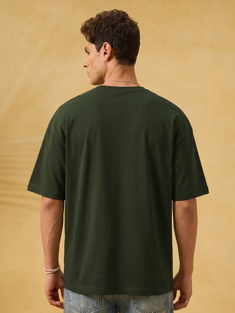 Premium Essentials Olive Oversized T-Shirts