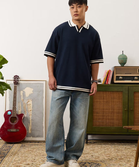 Oversized Polo Orion Blue Oversized Polos