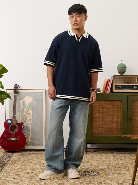 Oversized Polo Orion Blue Oversized Polos