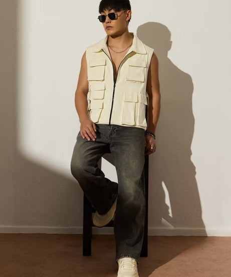 Utility Vest Latte Easy Fit Vests