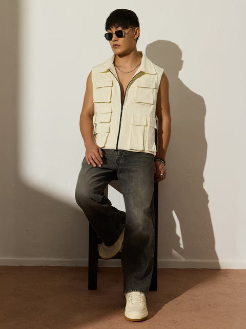 Utility Vest Latte Easy Fit Vests
