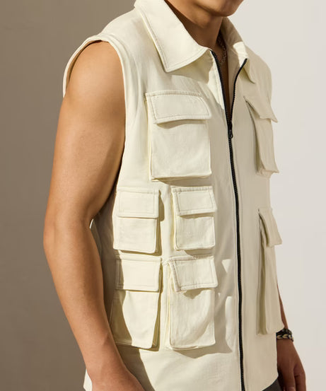 Utility Vest Latte Easy Fit Vests