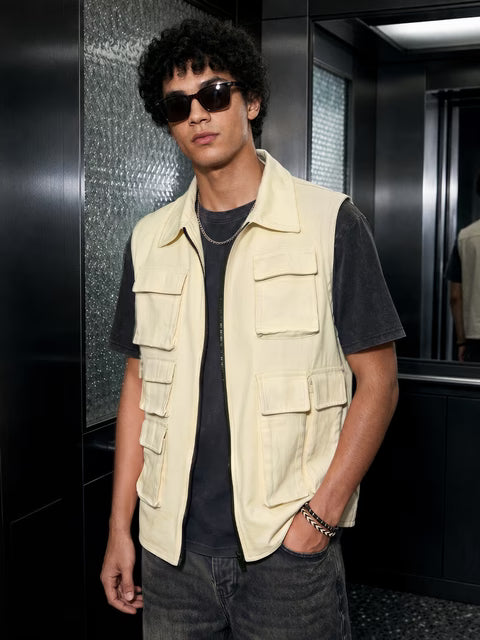 Utility Vest Latte Easy Fit Vests