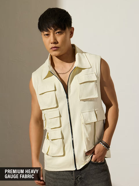 Utility Vest Latte Easy Fit Vests